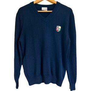 Navy Blue Crew Oversized Knit Sweater